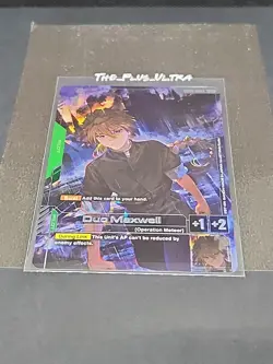 Duo Maxwell GD01-090 Rare+ NM Gundam Card Game Newtype Rising - Image 1