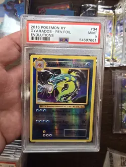 Pokemon Gyarados TCG Reverse Holo Rare Card 34/108 Evolutions XY PSA 9 - Image 1