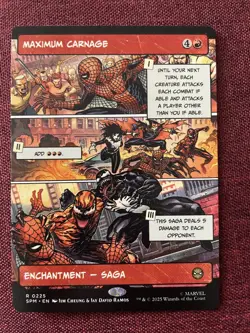 Maximum Carnage #225 BORDERLESS NM/M MTG Spiderman Magic Card - Image 1