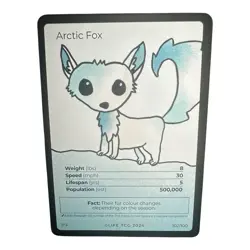 2024 Life TCG Arctic Fox Full Art 1st Edition Promo #102/100 Mammal Card - Image 1