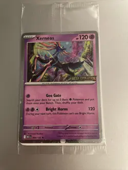 Pokemon Xerneas Card Mega Evolutions Stamp Promo 064/132 Sealed - Image 1