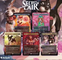 Mtg Magic Card Secret Lair Dogs are better than Cats Sealed FOIL - Image 2