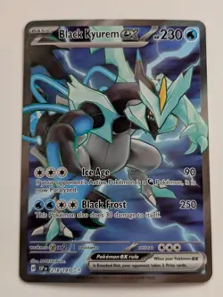 Black Kyurem ex 218/191 Sv08: Surging Sparks Full Art Pokemon Card NM - Image 1