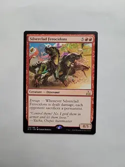 MTG - Silverclad Ferocidons _ Rivals of Ixalan Regular Rare #115 - Image 1