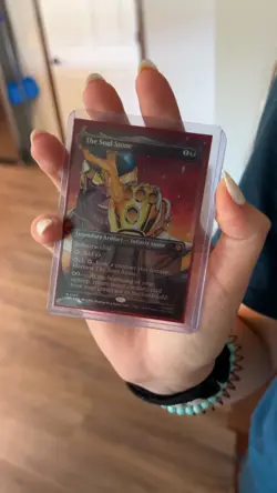 The Soul Stone (Borderless) Marvel's Spider-Man Foil. Opened and sleeved instant - Image 2