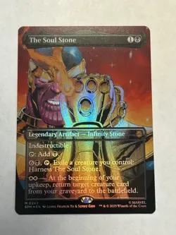The Soul Stone (Borderless) Marvel's Spider-Man Foil - IN HAND!! - Image 1