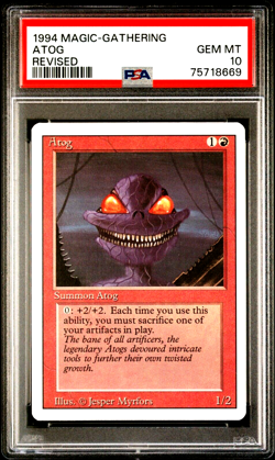 1994 MtG Magic the Gathering Revised Atog Red Vintage PSA 10 Gem Mint POP 25 - Image 1