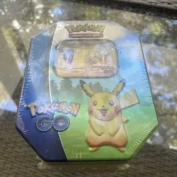 Pokemon TCG Pokemon Go PIKACHU Gift Tin Factory Sealed - 4 Booster Packs Inside! - Image 5