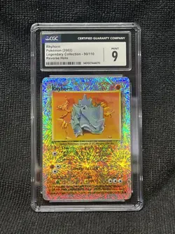 Pokemon Legendary Collection Reverse Holo Foil Rhyhorn 90/110 CGC 9 MINT - Image 2