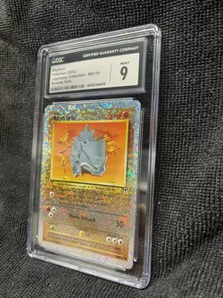 Pokemon Legendary Collection Reverse Holo Foil Rhyhorn 90/110 CGC 9 MINT - Image 4