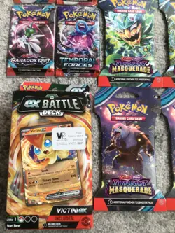 Pokemon TCG Scarlet & Violet Lot of Booster Packs & ex Battle Deck Box *Sealed* - Image 2