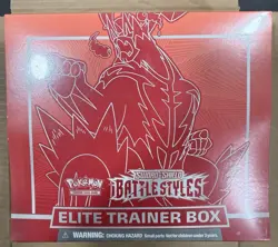 Pokemon TCG Sword Shield Battle Styles Elite Trainer Box Red Factory Sealed - Image 1