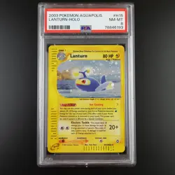 PSA 8 Lanturn H15/H32 Pokemon Aquapolis E Series Holo Rare GradedCard - Image 1