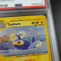 PSA 8 Lanturn H15/H32 Pokemon Aquapolis E Series Holo Rare GradedCard - Image 4