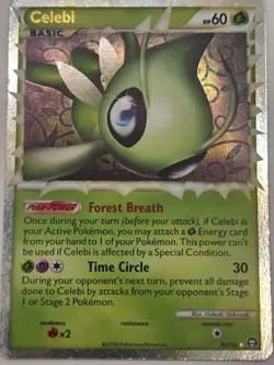 2010 Pokemon TCG HGSS Triumphant Holo Celebi Prime 92/102 LP - Image 1