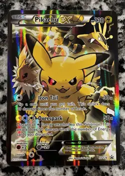 Pokemon Pikachu EX XY124 XY Holo Good Condition - Image 1