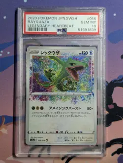 PSA 10 Rayquaza Amazing Rare 056/076 s3a Holo Pokemon Legendary Heartbeat - Image 1