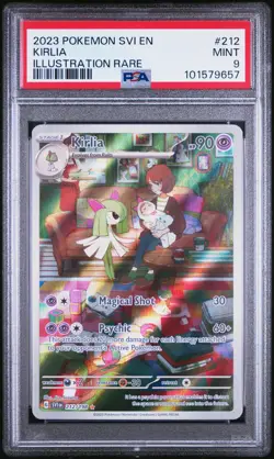 2023 POKEMON SVI EN-SCARLET & VIOLET ILLUSTRATION RARE #212 KIRLIA PSA 9 - Image 1
