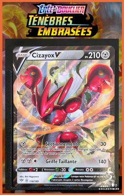 Carte Pokemon Cizayox V 118/189 EB03 Tenebres Embrasees Epee et Bouclier FR - Image 1