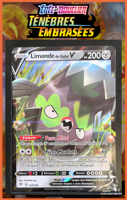 Carte Pokemon Limonde de Galar V 128/189 EB03 Tenebres Embrasees Epee Bouclier - Image 1