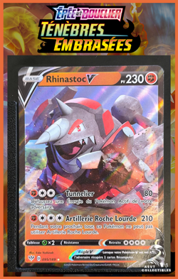 Carte Pokemon Rhinastoc V 095/189 EB03 Tenebres Embrasees Epee et Bouclier FR - Image 1
