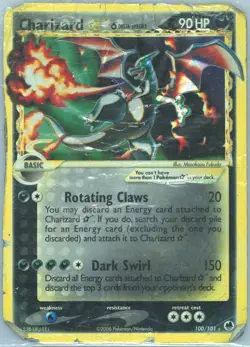Gold Star Charizard Pokemon 2006 EX 100 Charizard-Holo PSA N9 Significant Dmg - Image 1