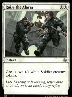 Raise the Alarm 129 Jumpstart MTG Magic the Gathering card - Image 1