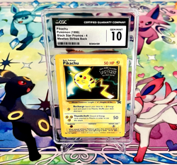 CGC 10 GEM MINT Pikachu 1999 Black Star Promos 4 WB Movie Pokemon Card - PSA TAG - Image 1