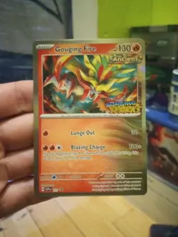 Gouging Fire 151 SVP Black Star Promo Surging Sparks Stamped Card Pokemon - Image 1
