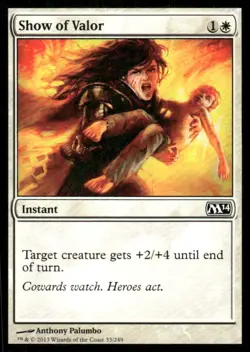 Show of Valor M14 MTG Magic the Gathering card - Image 1