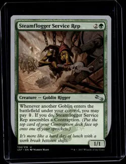 Steamflogger Service Rep Unstable NM Green Uncommon MAGIC CARD - Image 1