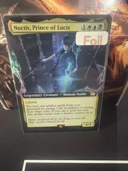 Noctis Prince of Lucis MTG Foil English Extension Card Used - Image 1
