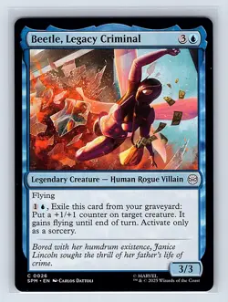 Beetle, Legacy Criminal #26 Regular Common MTG 2025 Marvel's Spider-Man - Image 1