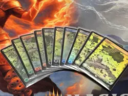 Lord of the Rings Basic Land Foil Set 10 Types 20 Pieces MTG - Image 1
