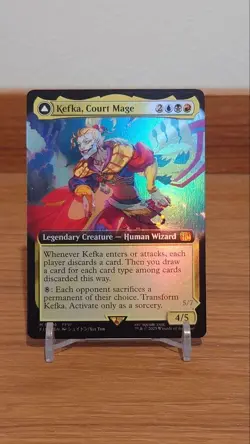 MTG FF Artificial Magician Kefka Foil Card Playing Used - Image 1