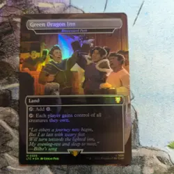 MTG Green Dragon Hall Homeway Foil Magic the Gathering Card Used - Image 1