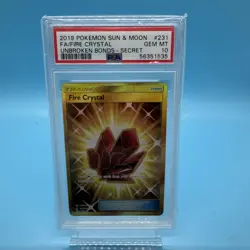 2019 Pokemon Sun Moon Japanese Fire Crystal Full Art Double Blaze 114/095 PSA 10 - Image 1
