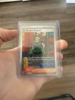 Pokemon TCG Lt. Surge's Bargain SIR Mega Evolution 185/132 - Image 1