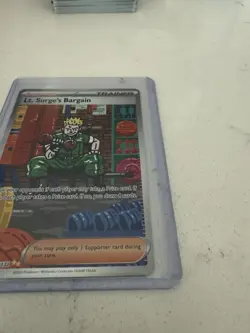 Pokemon TCG Lt. Surge's Bargain SIR Mega Evolution 185/132 - Image 3