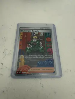 Pokemon TCG Lt. Surge's Bargain SIR Mega Evolution 185/132 - Image 4