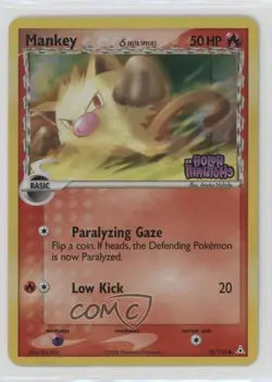 Mankey Reverse Foil Pokemon EX Holon Phantoms #70 2006 - Image 1