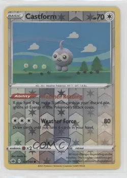 Castform Reverse Foil Pokemon Sword & Shield Chilling Reign #121 - Image 1