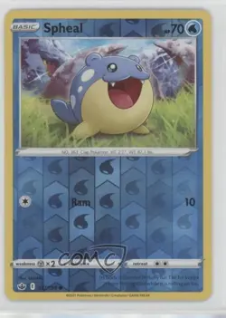 Spheal Reverse Foil Pokemon Sword & Shield Chilling Reign #037 - Image 1