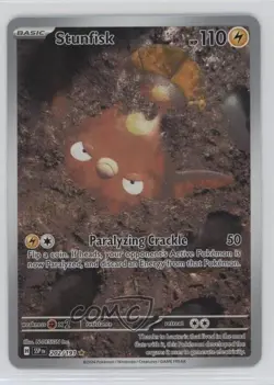Stunfisk Illustration Rare Pokemon SV08: Surging Sparks #202 - Image 1