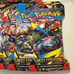 NEW Sealed Pokemon TCG Mega Evolution Sleeved Booster Packs - x10 Booster Packs - Image 3