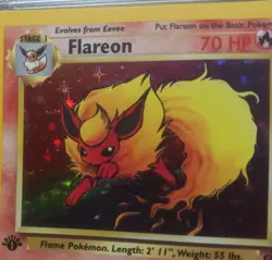 1999 FLAREON-HOLO 1st Edition 3/64 PSA 7 Vintage Pokemon Jungle Rare - Image 3