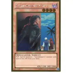 PGLD-EN082 Gravekeeper's Spy Gold Rare Unlimited Edition Near Mint YuGiOh TCG - Image 1