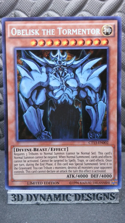 | Yugioh Obelisk the Tormentor CT13-EN002 Secret Rare 2016 Mega Tins NM 🔥 | - Image 1
