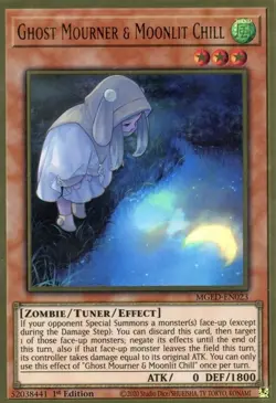 MGED-EN023 Ghost Mourner & Moonlit Chill (Alt Art) Gold Rare UNL Ed NM YuGiOh - Image 1