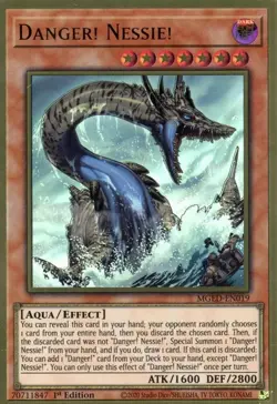 MGED-EN019 Danger! Nessie! Premium Gold Rare UNL Edition Near Mint YuGiOh TCG - Image 1